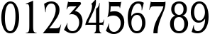 Пример написания цифр шрифтом Benguiat70n Normal