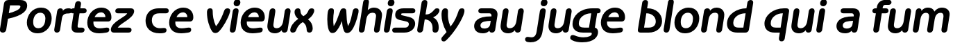 Пример написания шрифтом BenguiatGothicC Bold Italic текста на французском