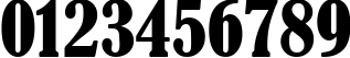 Пример написания цифр шрифтом Bernard MT Condensed