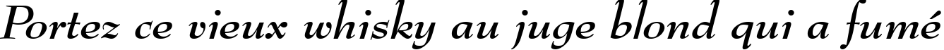 Пример написания шрифтом BernhardMod BT Bold Italic текста на французском