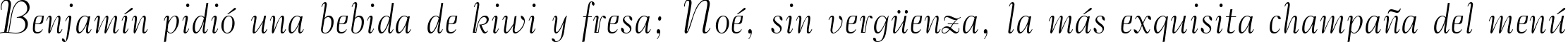 Пример написания шрифтом Bernhard Tango BT текста на испанском