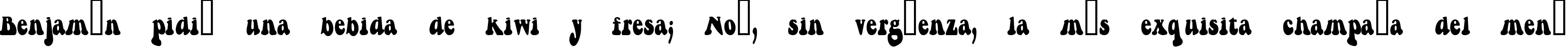 Пример написания шрифтом Berthside текста на испанском