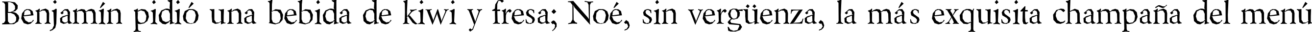 Пример написания шрифтом Berylium текста на испанском