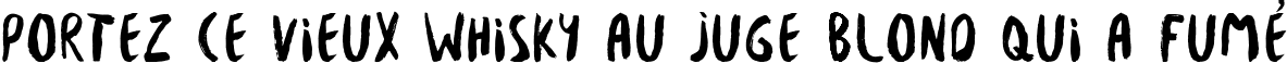 Пример написания шрифтом Besom by Krisjanis Mezulis / RIT CREATIVE текста на французском