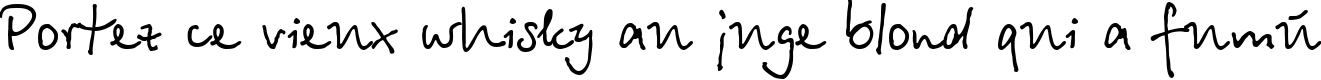 Пример написания шрифтом Betina Normal текста на французском