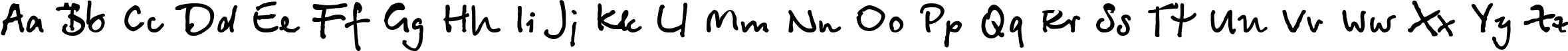 Пример написания английского алфавита шрифтом Betina Script Rus Bold