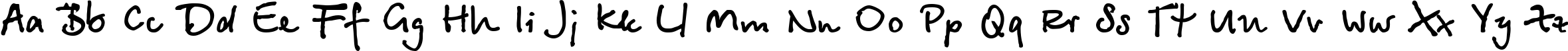 Пример написания английского алфавита шрифтом BetinaScript Bold
