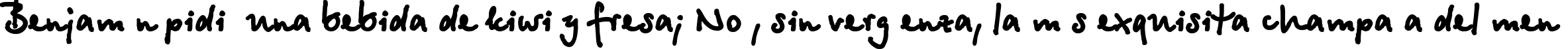 Пример написания шрифтом PT BetinaScript Bold Cyrillic текста на испанском