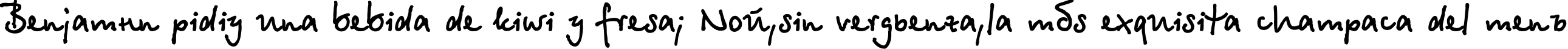 Пример написания шрифтом БетинаСкрипт-П/Ж текста на испанском