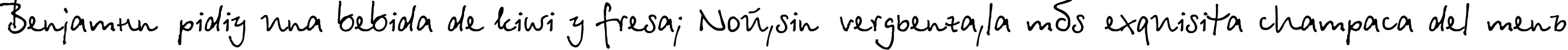 Пример написания шрифтом БетинаСкрипт текста на испанском