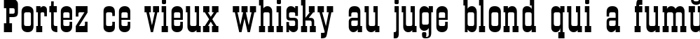 Пример написания шрифтом Beton Cyr Normal текста на французском