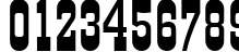 Пример написания цифр шрифтом Beton Cyr Normal