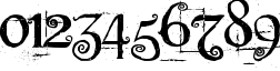 Пример написания цифр шрифтом Beyond Wonderland