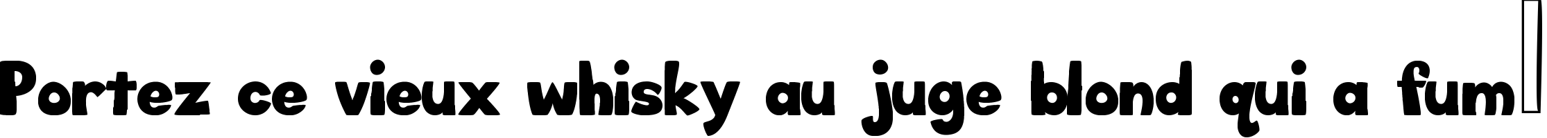 Пример написания шрифтом Big_Bottom_Typeface_Normal текста на французском