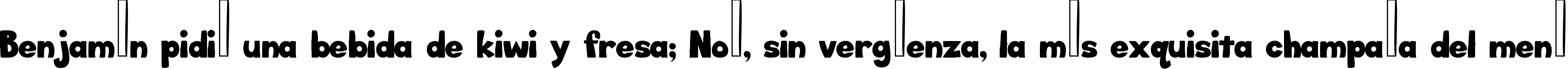 Пример написания шрифтом Big_Bottom_Typeface_Normal текста на испанском