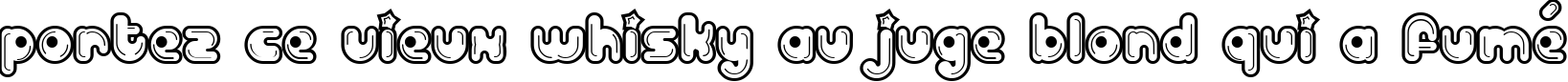 Пример написания шрифтом Billo Dream текста на французском