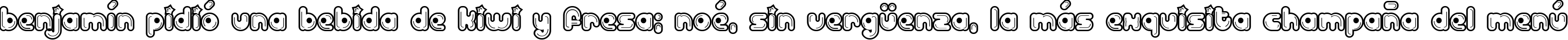 Пример написания шрифтом Billo Dream текста на испанском