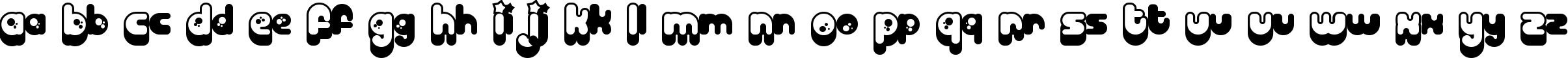 Пример написания английского алфавита шрифтом Billo