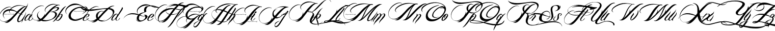 Пример написания английского алфавита шрифтом BILLY ARGEL FONT