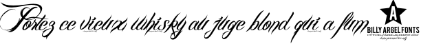 Пример написания шрифтом BILLY ARGEL FONT текста на французском
