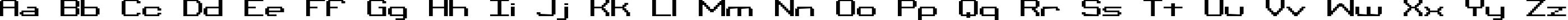 Пример написания английского алфавита шрифтом Binary CHR BRK