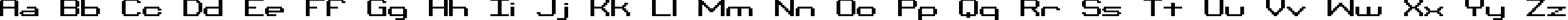 Пример написания английского алфавита шрифтом Binary X CHR BRK