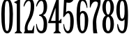 Пример написания цифр шрифтом Birch Std