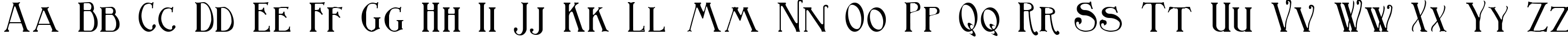 Пример написания английского алфавита шрифтом Birmingham