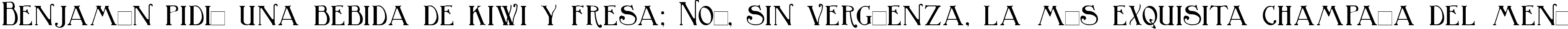 Пример написания шрифтом Birmingham текста на испанском