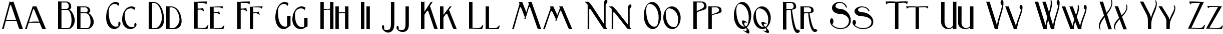 Пример написания английского алфавита шрифтом Birmingham Sans Serif