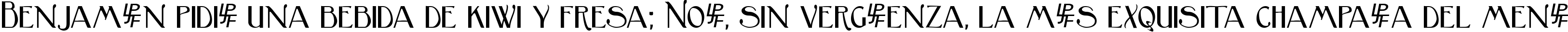 Пример написания шрифтом Birmingham Sans Serif текста на испанском