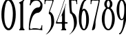 Пример написания цифр шрифтом BirminghamElongated