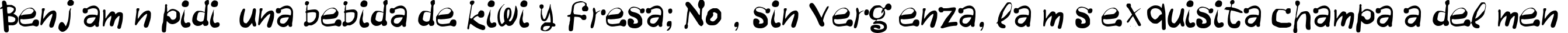 Пример написания шрифтом BistroC текста на испанском