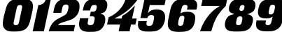 Пример написания цифр шрифтом BlackGroteskC Italic