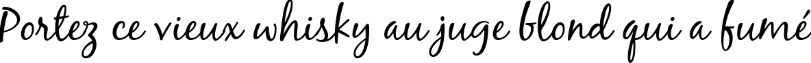 Пример написания шрифтом BlackJackRegular текста на французском