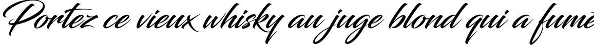 Пример написания шрифтом Blacksword текста на французском