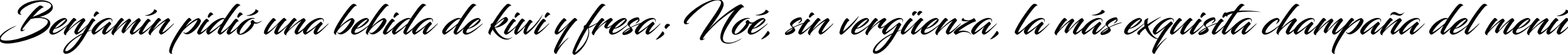 Пример написания шрифтом Blacksword текста на испанском