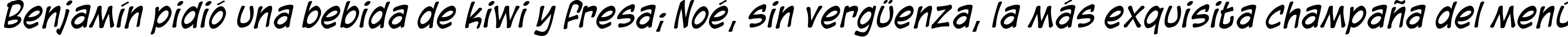 Пример написания шрифтом Blambot Casual  Italic текста на испанском