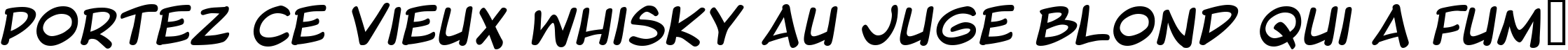 Пример написания шрифтом Blambot Pro Italic текста на французском