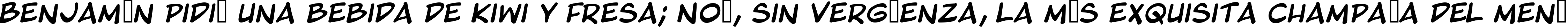 Пример написания шрифтом Blambot Pro Italic текста на испанском
