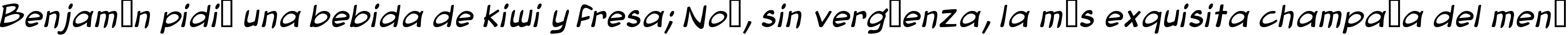 Пример написания шрифтом Blambot Pro Lite Italic текста на испанском