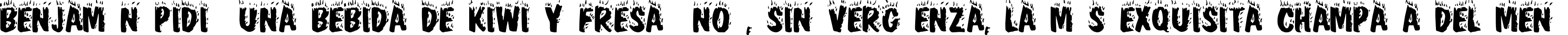 Пример написания шрифтом Blaze текста на испанском