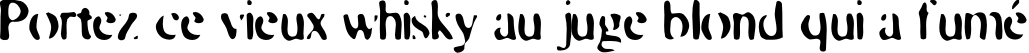 Пример написания шрифтом Blearex текста на французском
