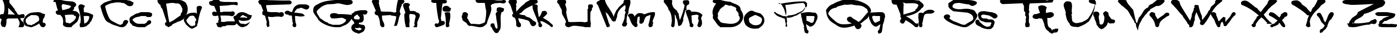 Пример написания английского алфавита шрифтом Blottooo40oz