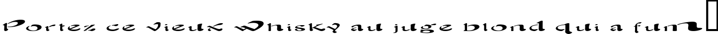 Пример написания шрифтом Blown Away текста на французском