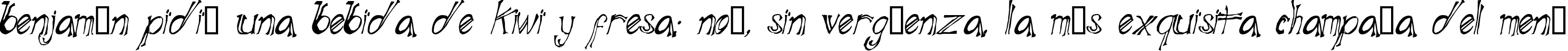 Пример написания шрифтом Blue Mutant Double Serif текста на испанском