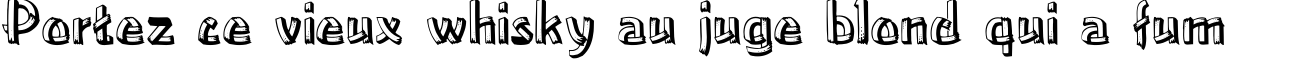 Пример написания шрифтом Boa Bold текста на французском