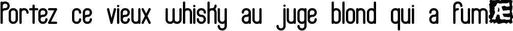 Пример написания шрифтом Bobcaygeon Plain BRK текста на французском