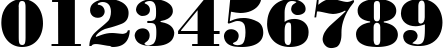 Пример написания цифр шрифтом Bodnoff