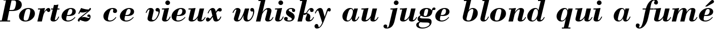 Пример написания шрифтом Bodoni Bold Italic BT текста на французском